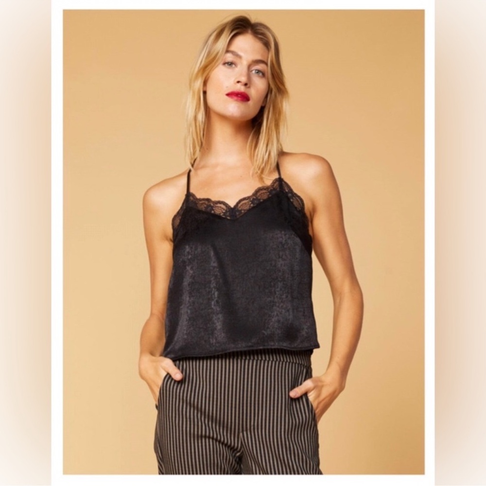 West of Melrose‎ Black Lace whimsigoth coquette Cami